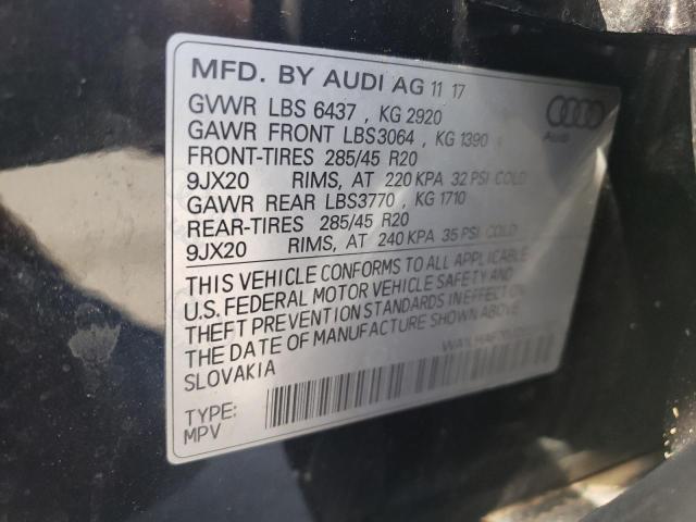 Photo 9 VIN: WA1LHAF70JD024707 - AUDI Q7 PREMIUM 