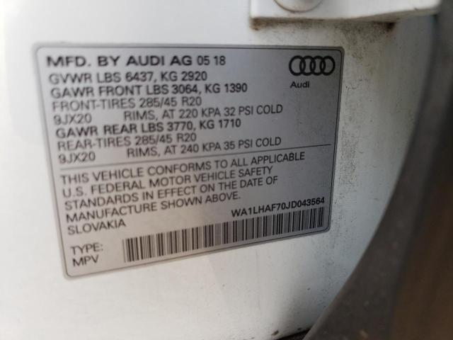 Photo 9 VIN: WA1LHAF70JD043564 - AUDI Q7 PREMIUM 