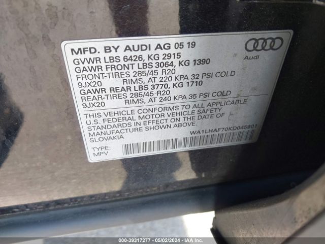 Photo 8 VIN: WA1LHAF70KD045901 - AUDI Q7 