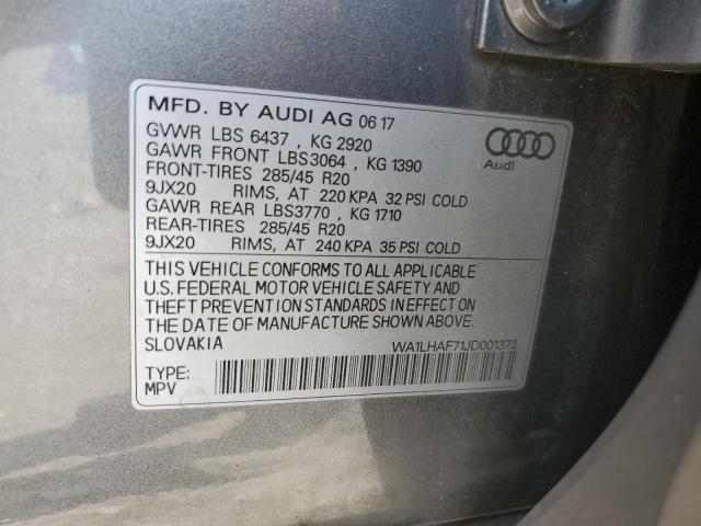 Photo 12 VIN: WA1LHAF71JD001372 - AUDI Q7 PREMIUM 