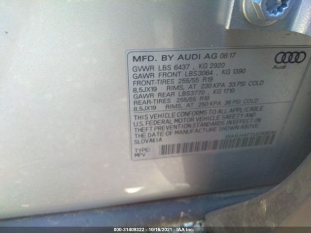 Photo 8 VIN: WA1LHAF71JD008130 - AUDI Q7 