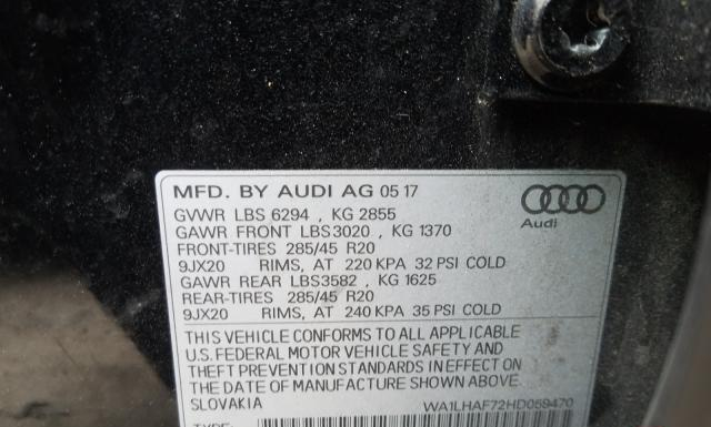 Photo 9 VIN: WA1LHAF72HD059470 - AUDI Q7 