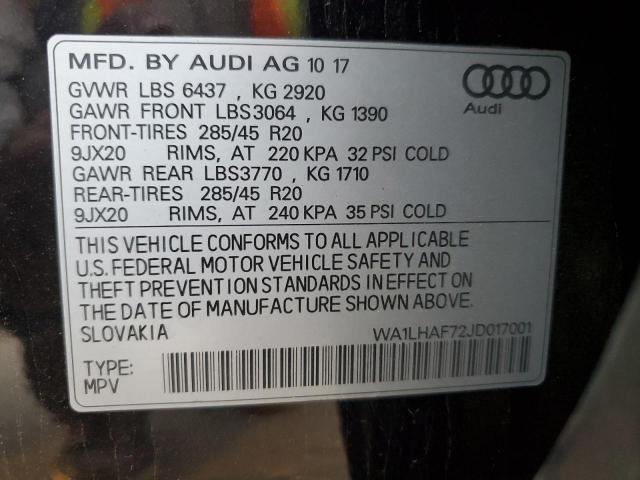 Photo 13 VIN: WA1LHAF72JD017001 - AUDI Q7 PREMIUM 