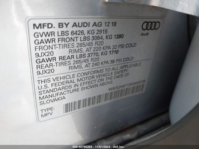 Photo 8 VIN: WA1LHAF72KD025729 - AUDI Q7 