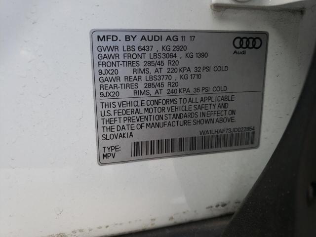 Photo 9 VIN: WA1LHAF73JD022854 - AUDI Q7 PREMIUM 