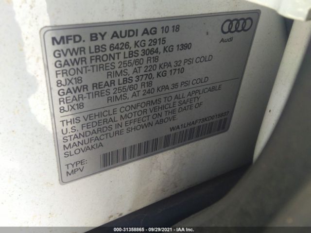 Photo 8 VIN: WA1LHAF73KD015937 - AUDI Q7 