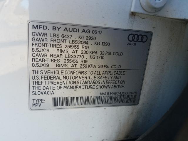 Photo 9 VIN: WA1LHAF74JD002676 - AUDI Q7 