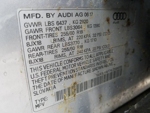 Photo 9 VIN: WA1LHAF74JD004136 - AUDI Q7 PREMIUM 