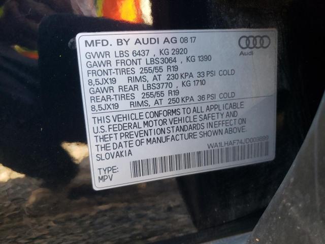 Photo 9 VIN: WA1LHAF74JD009899 - AUDI Q7 PREMIUM 