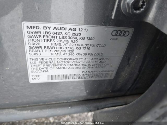 Photo 8 VIN: WA1LHAF74JD026976 - AUDI Q7 