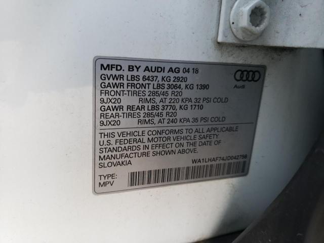 Photo 11 VIN: WA1LHAF74JD042756 - AUDI Q7 PREMIUM 