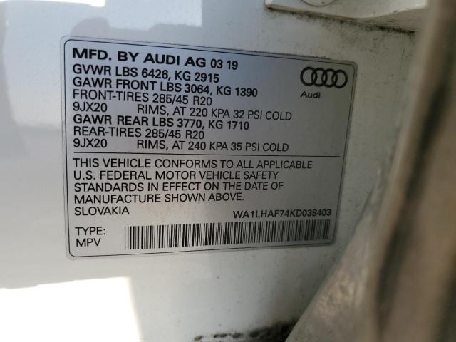 Photo 13 VIN: WA1LHAF74KD038403 - AUDI Q7 PREMIUM 