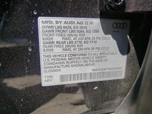 Photo 9 VIN: WA1LHAF75KD026891 - AUDI Q7 PREMIUM 