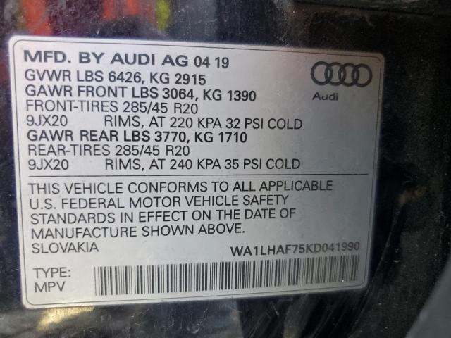 Photo 12 VIN: WA1LHAF75KD041990 - AUDI Q7 PREMIUM 