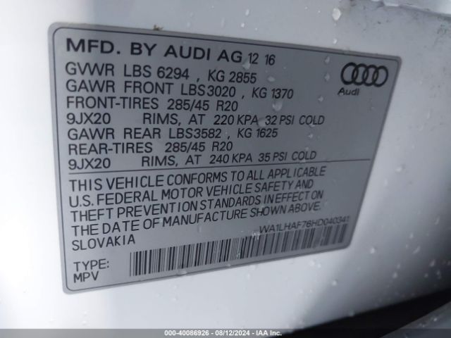 Photo 8 VIN: WA1LHAF76HD040341 - AUDI Q7 