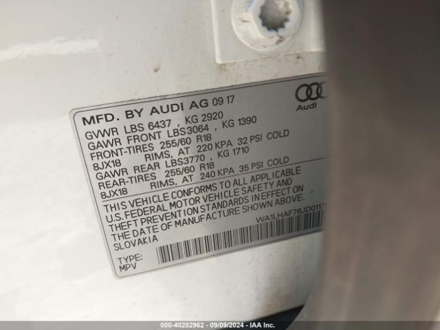 Photo 8 VIN: WA1LHAF76JD011766 - AUDI Q7 