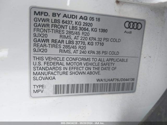 Photo 8 VIN: WA1LHAF76JD044136 - AUDI Q7 