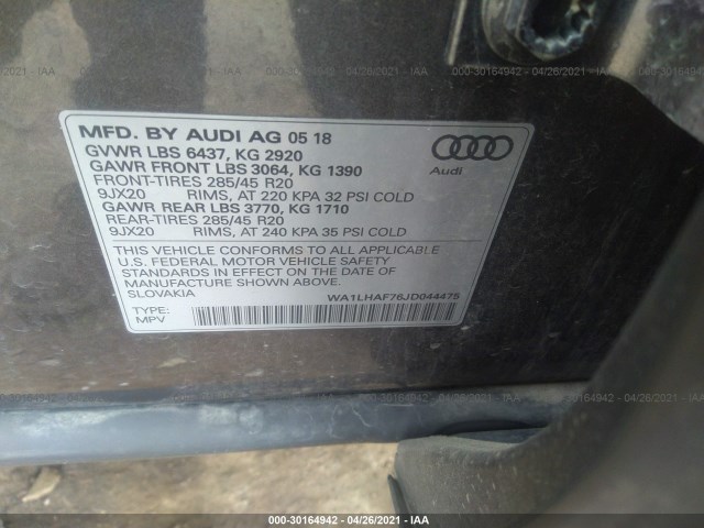 Photo 8 VIN: WA1LHAF76JD044475 - AUDI Q7 