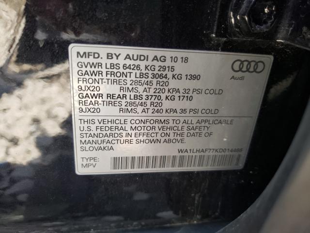 Photo 9 VIN: WA1LHAF77KD014466 - AUDI Q7 PREMIUM 