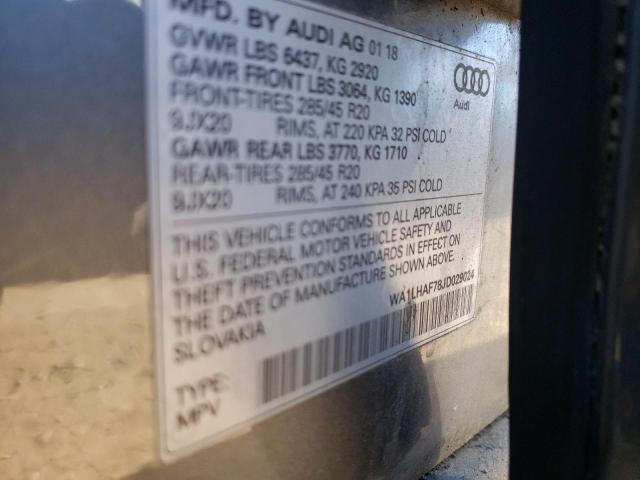 Photo 12 VIN: WA1LHAF78JD029024 - AUDI Q7 PREMIUM 