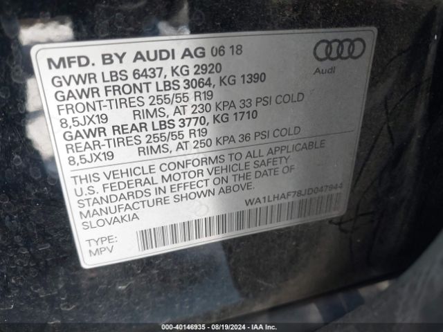 Photo 8 VIN: WA1LHAF78JD047944 - AUDI Q7 