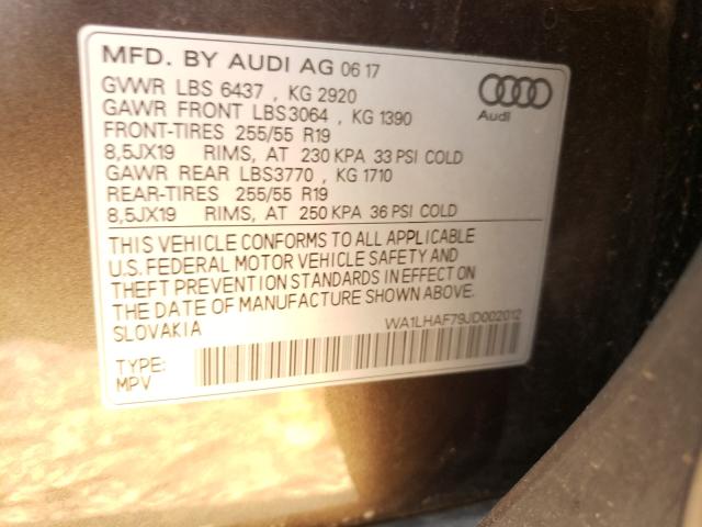 Photo 9 VIN: WA1LHAF79JD002012 - AUDI Q7 