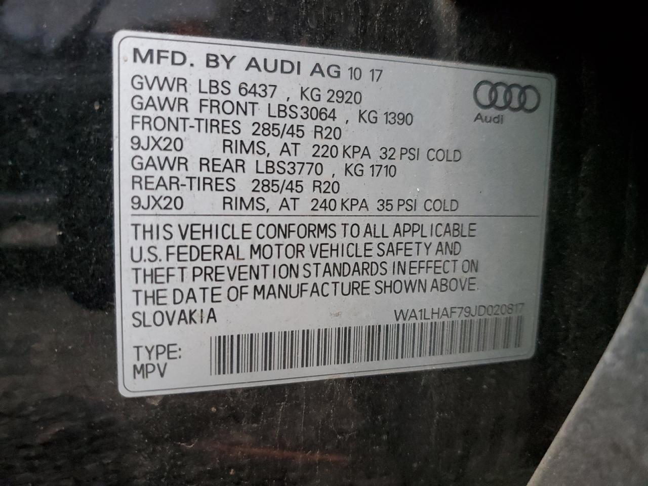 Photo 12 VIN: WA1LHAF79JD020817 - AUDI Q7 