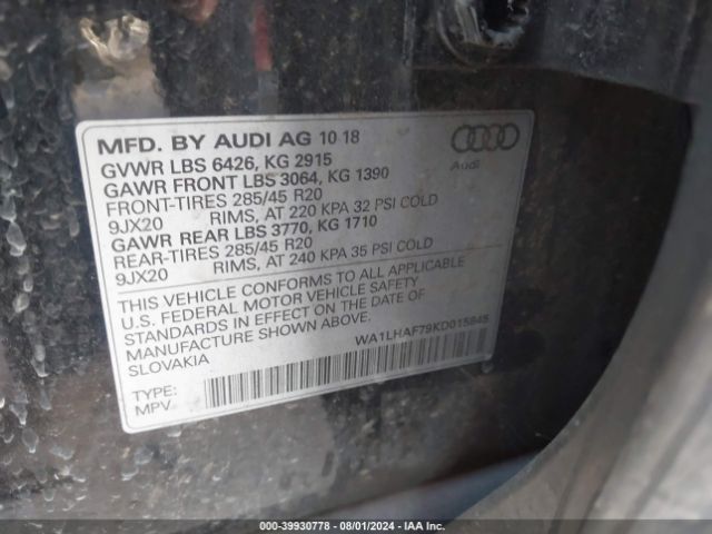 Photo 8 VIN: WA1LHAF79KD015845 - AUDI Q7 