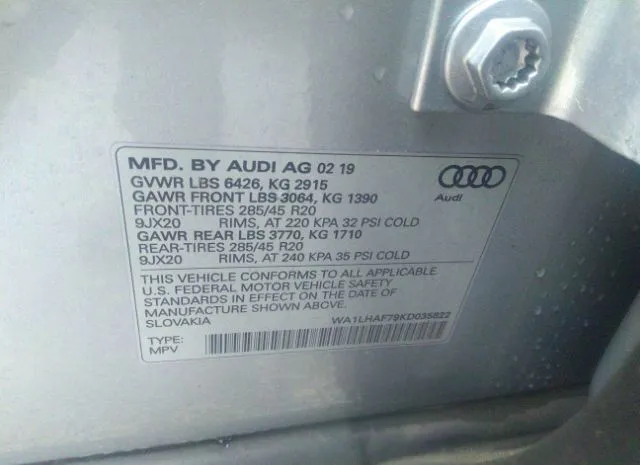 Photo 8 VIN: WA1LHAF79KD035822 - AUDI Q7 