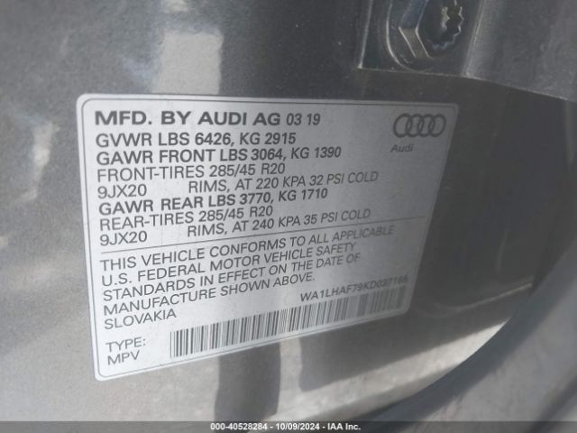 Photo 8 VIN: WA1LHAF79KD037165 - AUDI Q7 