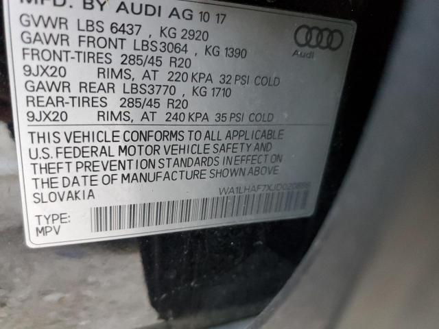 Photo 9 VIN: WA1LHAF7XJD020888 - AUDI Q7 PREMIUM 