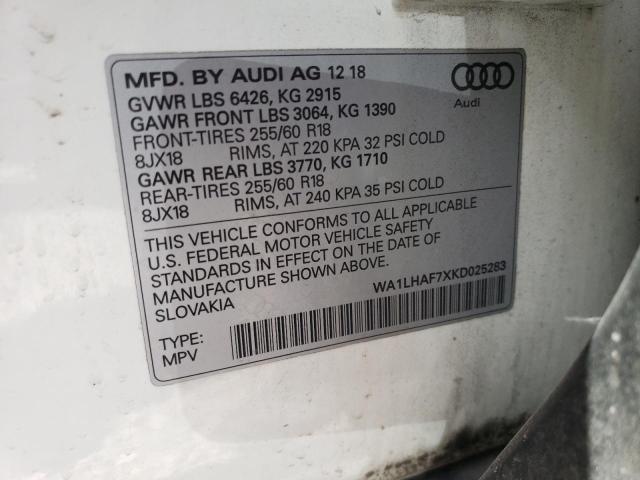 Photo 11 VIN: WA1LHAF7XKD025283 - AUDI Q7 