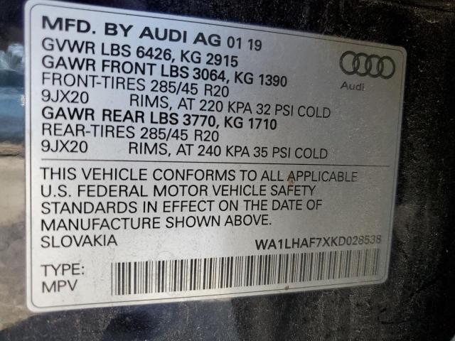 Photo 12 VIN: WA1LHAF7XKD028538 - AUDI Q7 