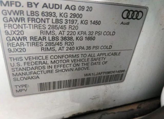 Photo 8 VIN: WA1LJAF71MD014096 - AUDI Q7 