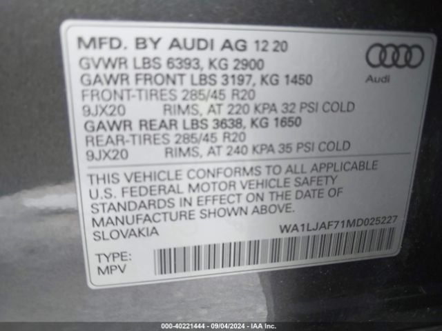 Photo 8 VIN: WA1LJAF71MD025227 - AUDI Q7 