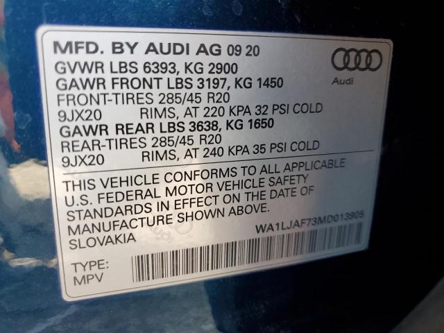 Photo 9 VIN: WA1LJAF73MD013905 - AUDI Q7 PREMIUM 