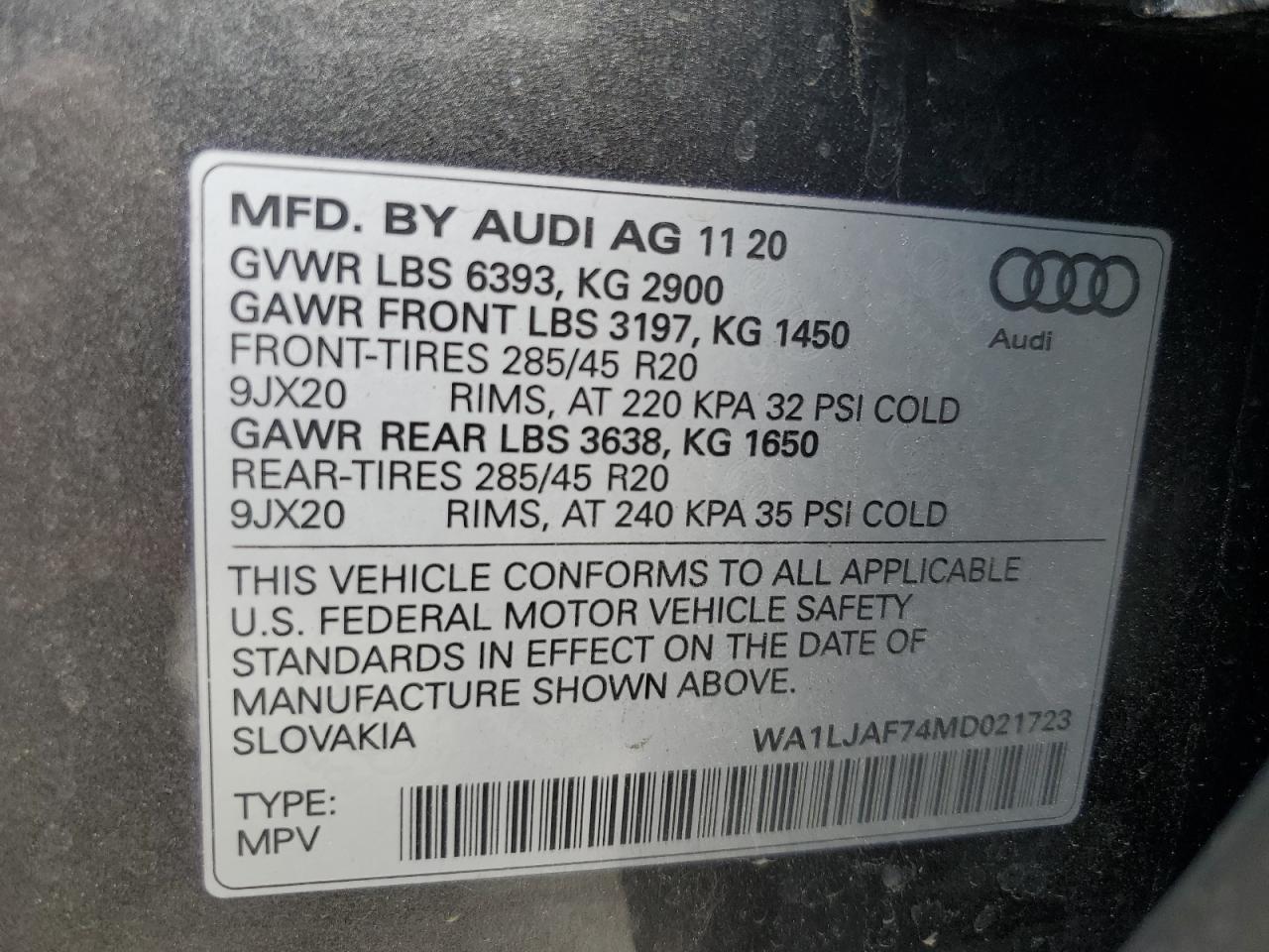 Photo 13 VIN: WA1LJAF74MD021723 - AUDI Q7 