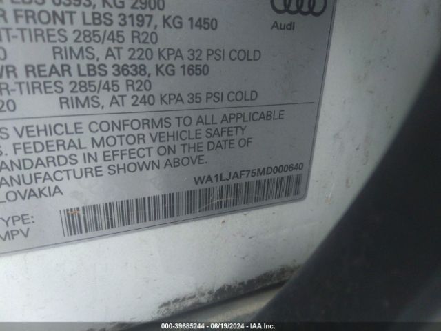 Photo 8 VIN: WA1LJAF75MD000640 - AUDI Q7 