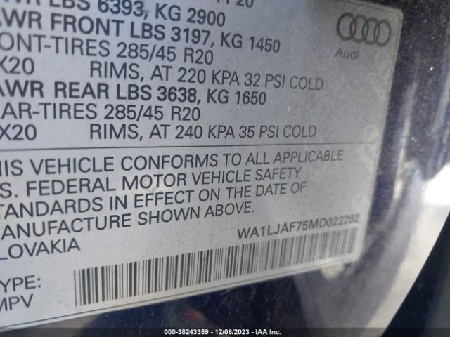 Photo 8 VIN: WA1LJAF75MD022282 - AUDI Q7 