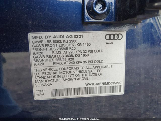 Photo 8 VIN: WA1LJAF75MD035209 - AUDI Q7 