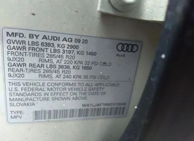 Photo 8 VIN: WA1LJAF76MD015048 - AUDI Q7 