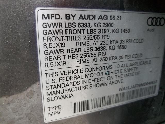 Photo 12 VIN: WA1LJAF76MD040922 - AUDI Q7 