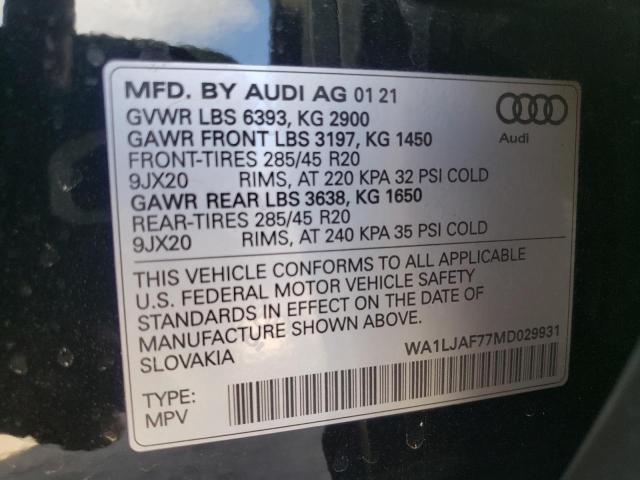 Photo 12 VIN: WA1LJAF77MD029931 - AUDI Q7 