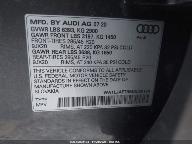 Photo 8 VIN: WA1LJAF79MD000124 - AUDI Q7 