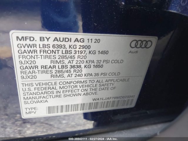 Photo 8 VIN: WA1LJAF79MD023340 - AUDI Q7 