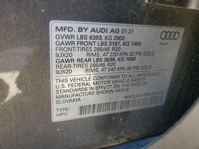 Photo 12 VIN: WA1LJAF79MD029753 - AUDI Q7 PREMIUM 