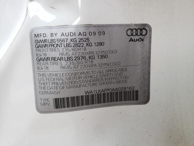 Photo 9 VIN: WA1LKAFP0AA028162 - AUDI Q5 PREMIUM 