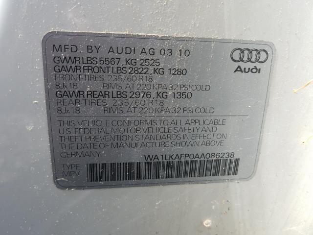 Photo 9 VIN: WA1LKAFP0AA086238 - AUDI Q5 