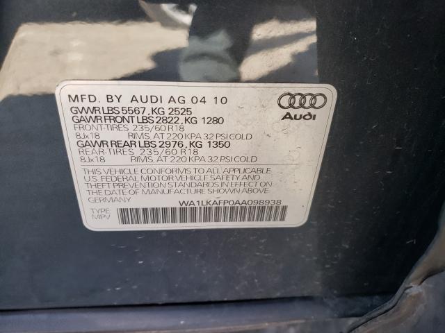 Photo 9 VIN: WA1LKAFP0AA098938 - AUDI Q5 PREMIUM 