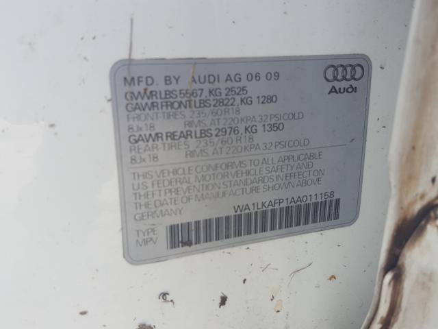 Photo 9 VIN: WA1LKAFP1AA011158 - AUDI Q5 PREMIUM 